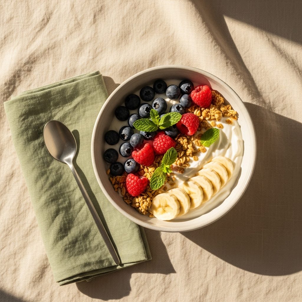 A morning bowl of berries